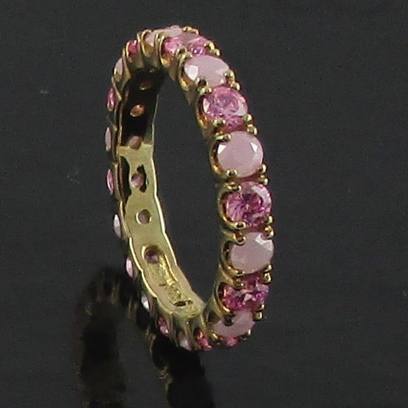2.1ct Absolute Pink Opaque Band Ring - Picture 2 of 6